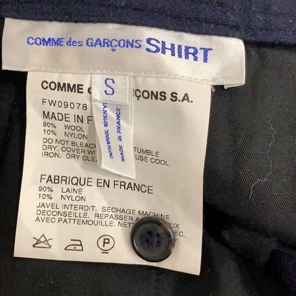 CDG shirt wool flat fronts - Picture 6 of 7